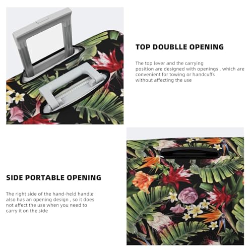 Luggage Cover Protector Suitcase Cover - High Elasticity Elegant Tropical Flowers Suitcase Cover for Luggage2