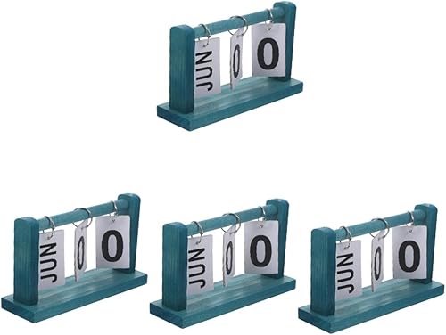 Tofficu 4pcs Calendar Trinkets Accesorios Para Escritorio Desk Decoration Office Desk Accessories Metal Flip Calendar 2023 Desk Calendar Rustic