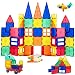 VCANNY Magnetic Blocks, Magnetic Building Blocks Set for Boys/Girls, Magnetic Tiles Educational STEM Toys for Kids/Toddlers, 60 Piece