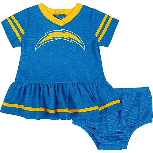 Image of Gerber NFL Baby Girls Team Jersey Dress and Diaper Cover