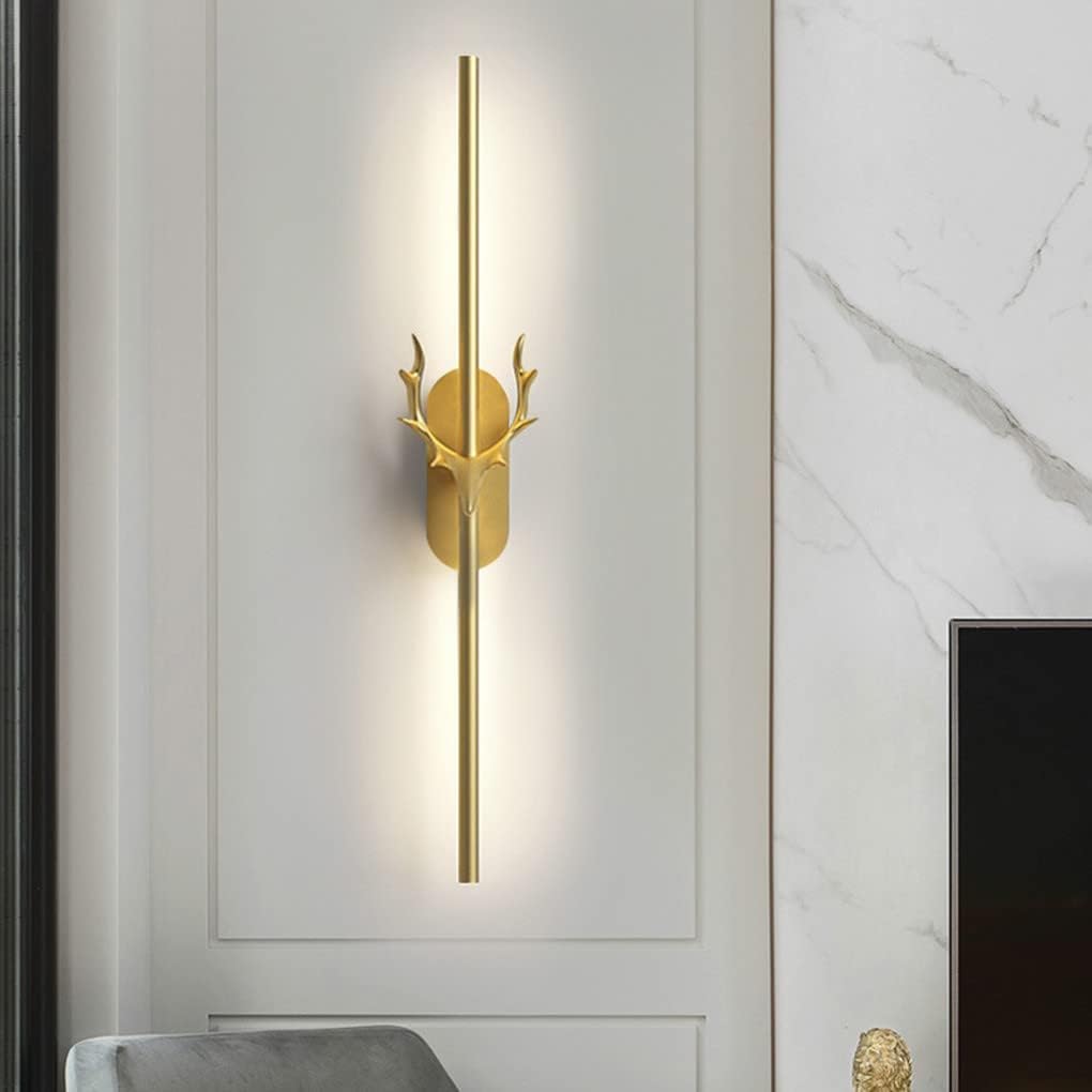SXSCARKX Modern LED Deer Horn Wall Lamp Minimalism 8W Indoor Sconces Creative Antler Design Warm Light 3000K Decor Bedside For Living Room Bedroom Stairway Mount