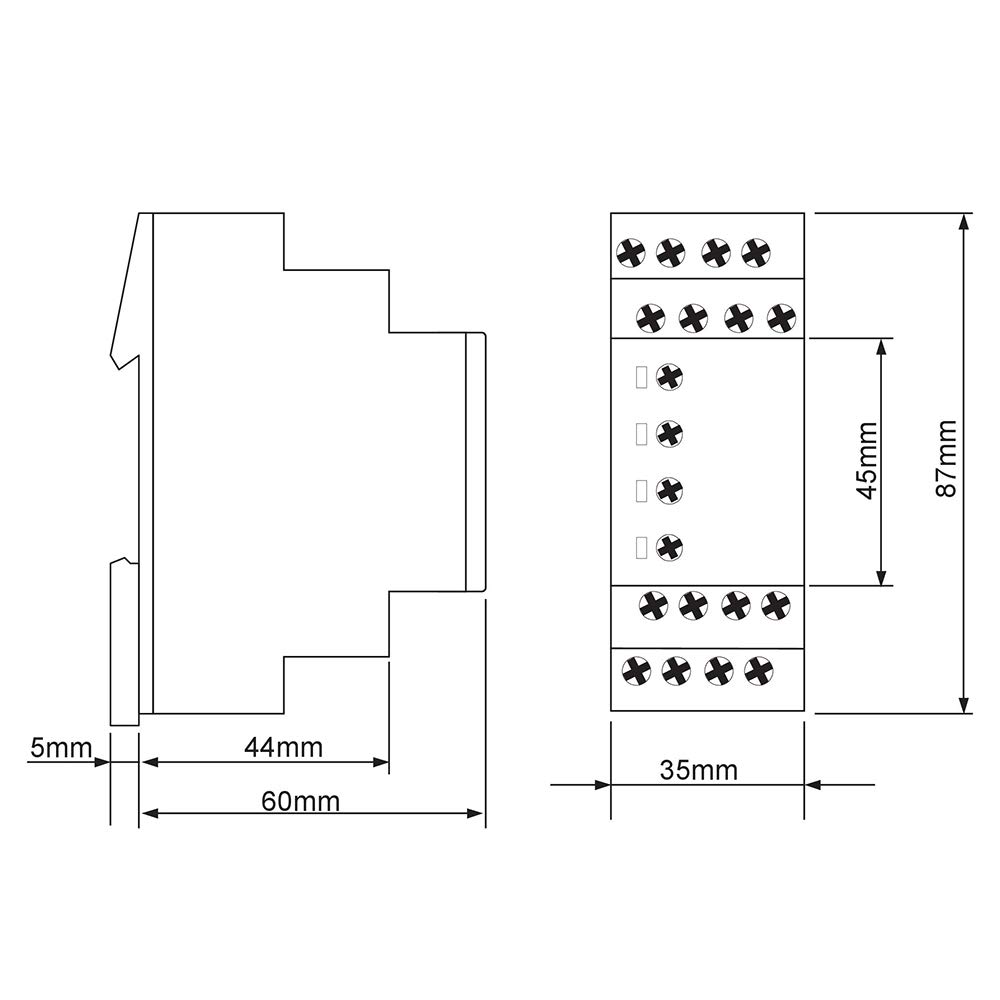 Best Price Square E3YF400V02 0.85 Überwachungsrelais 1341401 - Automatisch - 5A - 230V AC - 11W - 2NO - Hutschienenmontage