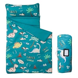 MORAIS Toddler Nap Mat with Removable Pillow and Blanket, 52″ x 20″ Lightweight and Soft Nap Mat for Preschool, Daycare, Travel Sleeping Bags for Kids