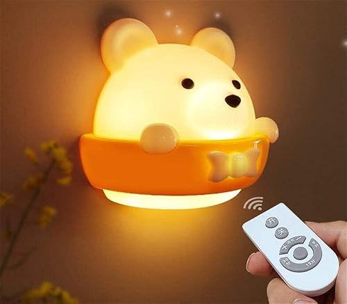 Luz nocturna LED para niños, lámpara de noche para bebés con interruptor táctil, luces nocturnas portátiles de silicona para habitaciones de bebé,