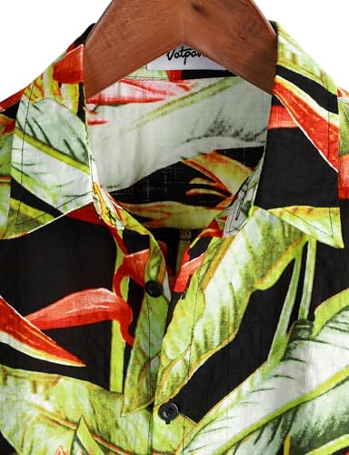 Image of VATPAVE Mens Casual Hawaiian Floral Shirts Short Sleeve Button Down Tropical Shirts Beach Summer Shirts