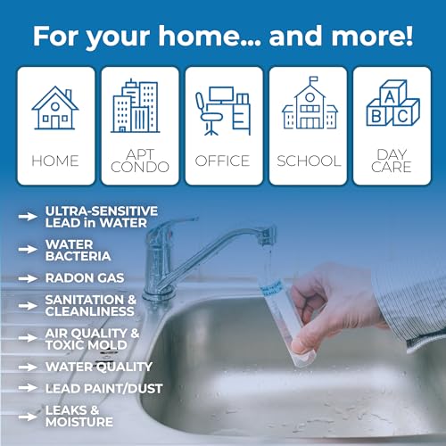 #1 Essential Home Inspection Testing Kit by Detekt® – Comprehensive Air, Water, & Hazards Screening – Made in USA – Instantly Detect Lead, Water Quality, Mold, Bacteria, Radon Gas, HVAC & Foundation - Image 6