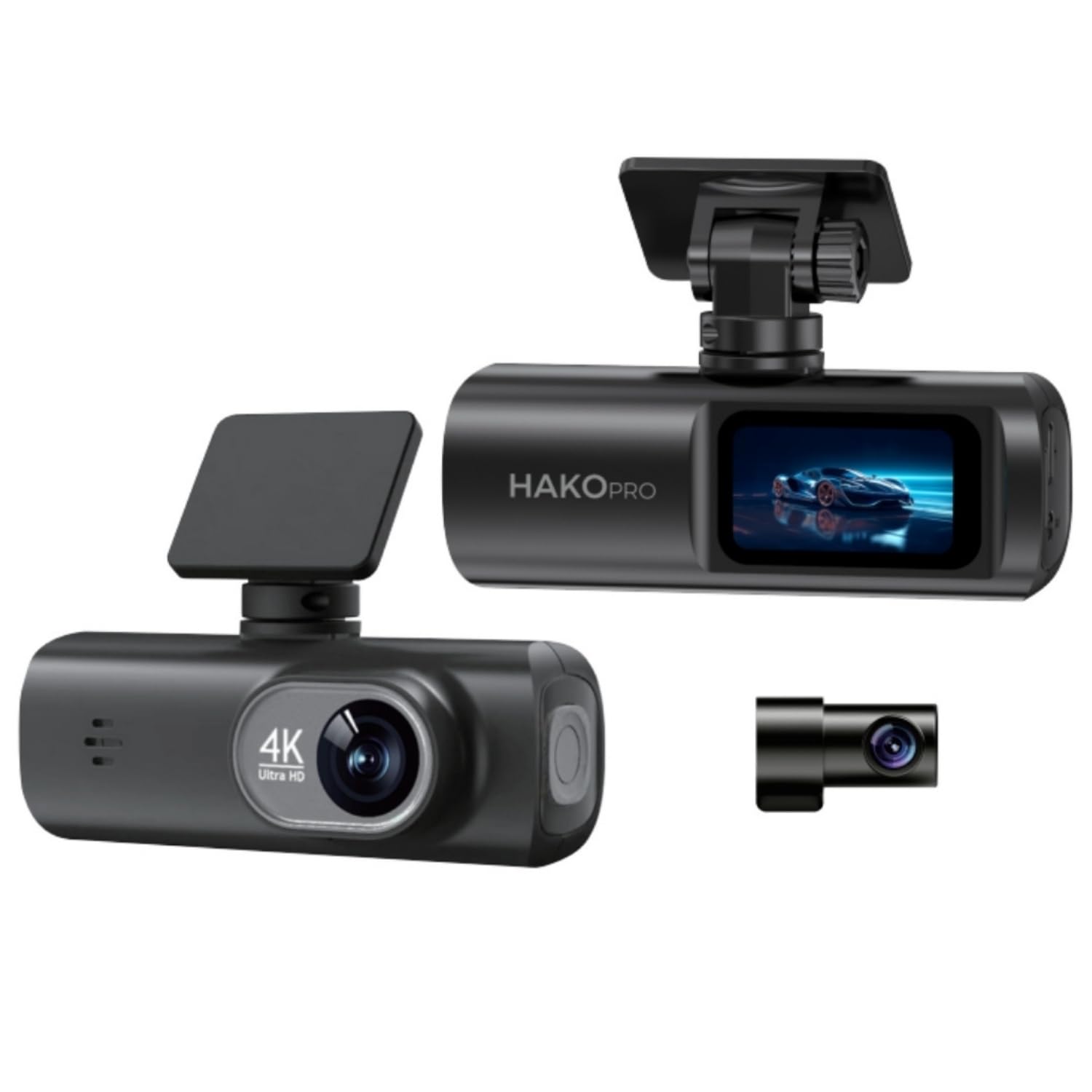 3840 * 2160P Ön ve Arka Kameralı 1.5” IPS HD Ekran, Wifi ve Ultra Geniş Açılı UHD 4K Akıllı Araç Kamerası CMR110