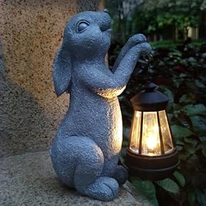 Rabbitsolargardenoutdoorstatuesresinrabbitfigurinedecorationswithsolarlightslanternoutdoorrabbitartdecorforlawnyarduniquehousewarminggiftforgardenhome Urban Country Home Decor Rabbit solar garden outdoor statuesresin rabbit figurine decorations with solar lights lantern outdoor rabbit art decor for lawnyard unique housewarming gift for garden home urban country home decor