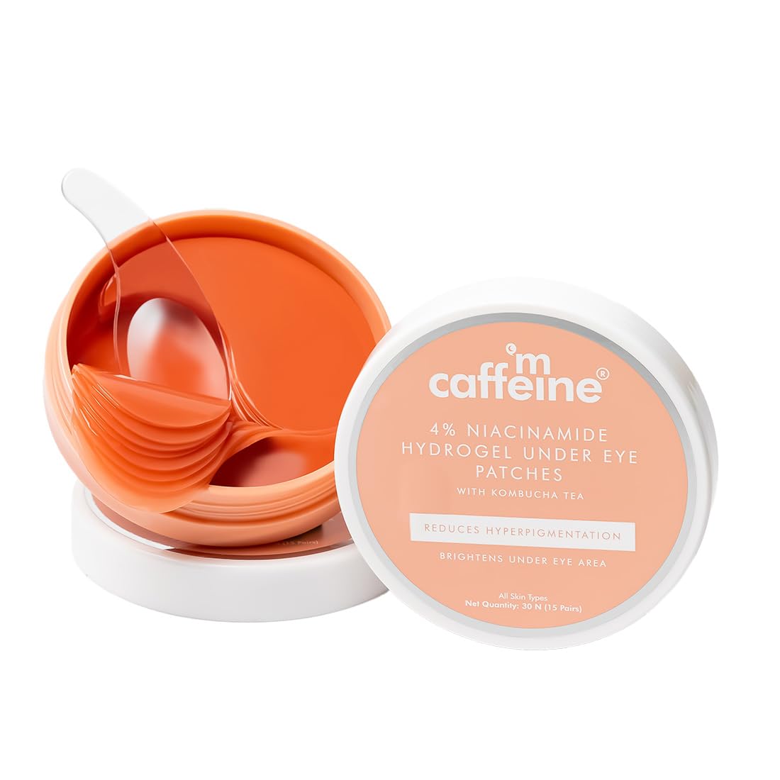 mCaffeine Cooling Under Eye Patches for Brightness | Reduces Pigmentation with 4% Niacinamide & Kombucha Tea | Under Eye Patch Mask | Instantly…