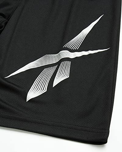 Reebok Boys’ Active Shorts – 2 Pack Athletic Performance Dry Fit Gym Basketball Shorts (S-XL), Size Small, White Camo/Black4