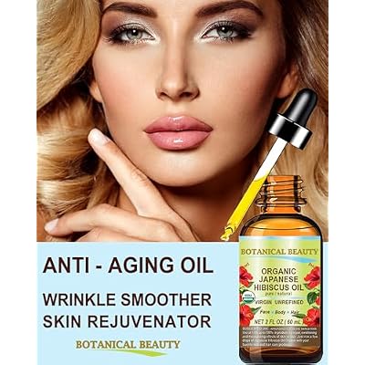Botanical Beauty Organic HIBISCUS OIL (Hibiscus Sabdariffa) JAPANESE 100 Pure Natural VIRGIN UNREFINED COLD PRESSED Anti Aging, Vitamin E Oil for FACE, SKIN, HAIR GROWTH (0.5 Fl Oz)