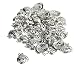 BinaryABC Halloween Pumpkin Charm Pendant,for Crafting Jewelry Making Accessory 50pcs (Antique Silver)