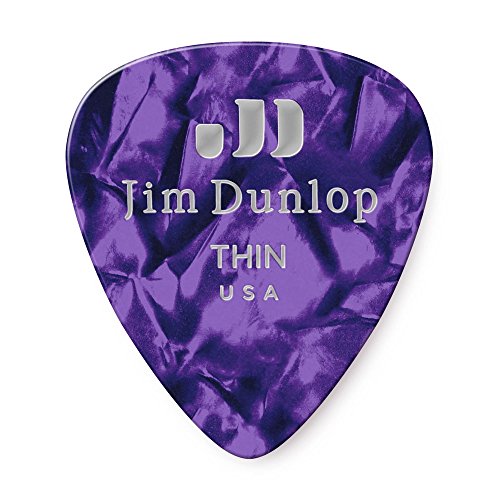 JIM DUNLOP 483 Genuine Celluloid Purple Pearloid Thin �M�^�[�s�b�N×36��