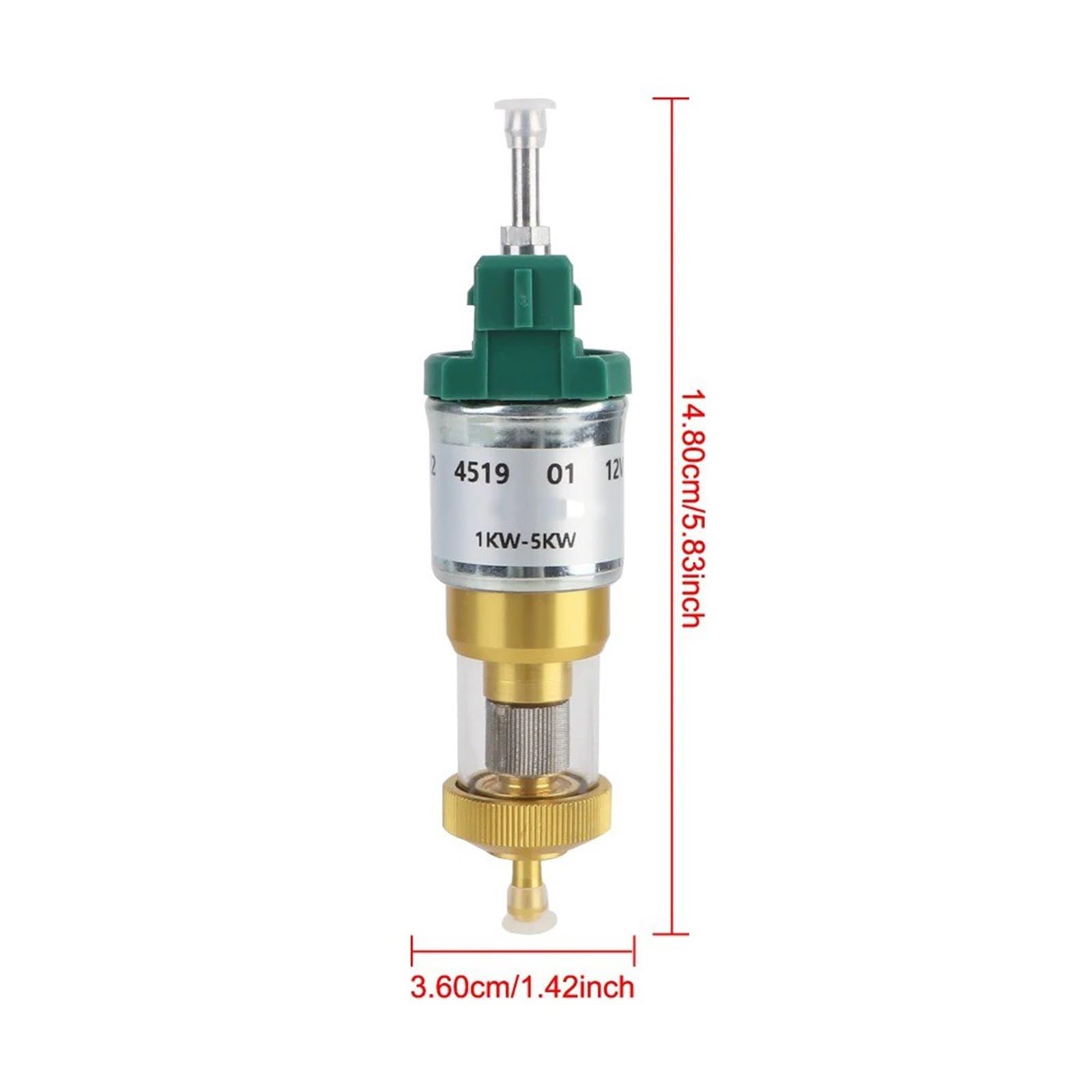 Para Aire Para Bomba Combustible Coche Universal Bomba Moto Gasolina | 1KW-5KW Bomba Dosificadora Combustible Silenciosa Accesorios Calentador Silencioso 12V 22ML.