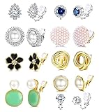 pendientes clip perla 【Regalo perfecto】Los pendientes de clip únicos y de moda son adecuados para mujeres de todas las edades. Estos bonitos y exquisitos clips para las orejas te traerán buen humor todos los días. Es un regalo especial para su madre, esposa, novia, hija u otras amigas. Son adecuados para usar en varias ocasiones, como el Día de la Madre, el Día de San Valentín, Navidad, Acción de Gracias, Aniversario, Cumpleaños, Compromiso, Fiesta, Uso diario, etc.