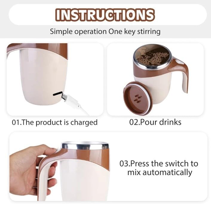 Miniatura 4 de Taza de café autoagitable, taza magnética automática para oficina, té, chocolate caliente, regalos navideños con leche para los amantes del café, 13