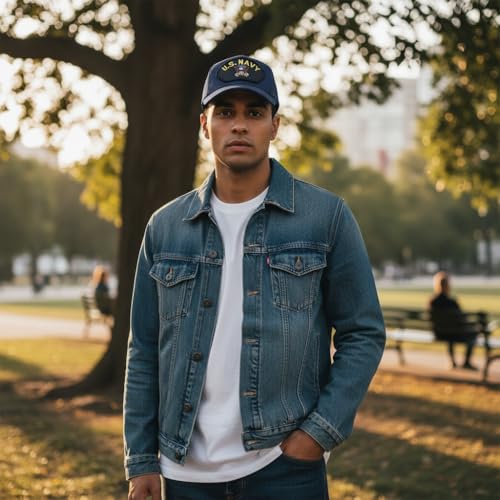 Gorra Ajustable de Béisbol de Malla Navy miniatura 6