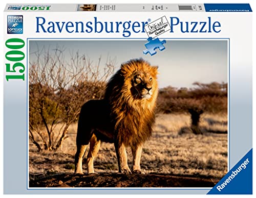 Ravensburger - Puzzle El león, rey de los animale, 1500 Piezas, Puzzle Adultos