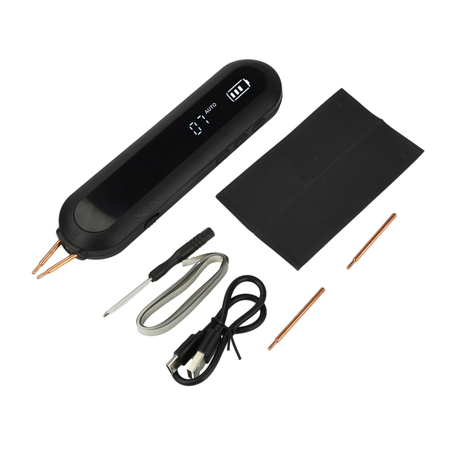 Poste de Soudure, Mini soudeuse portative réglable à 12 vitesses, éclairage LED à 9 niveaux, batterie au Lithium, Kit d'outils de soudage for bricolage