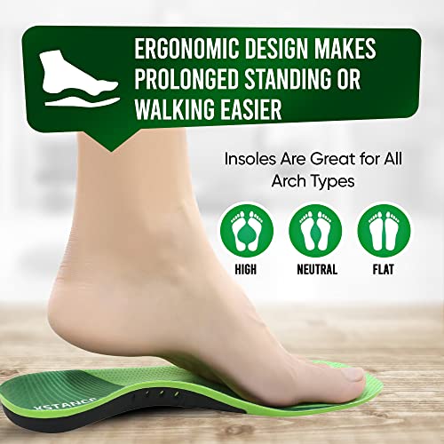 Image of XSTANCE Insoles 2.0 for Men & Women - Plantar Fasciitis, Heel Pain, Flat Feet & Overpronation | Heavy-Duty Arch Support for Standing All Day | Built for 200+ lbs | Women's 5-6.5