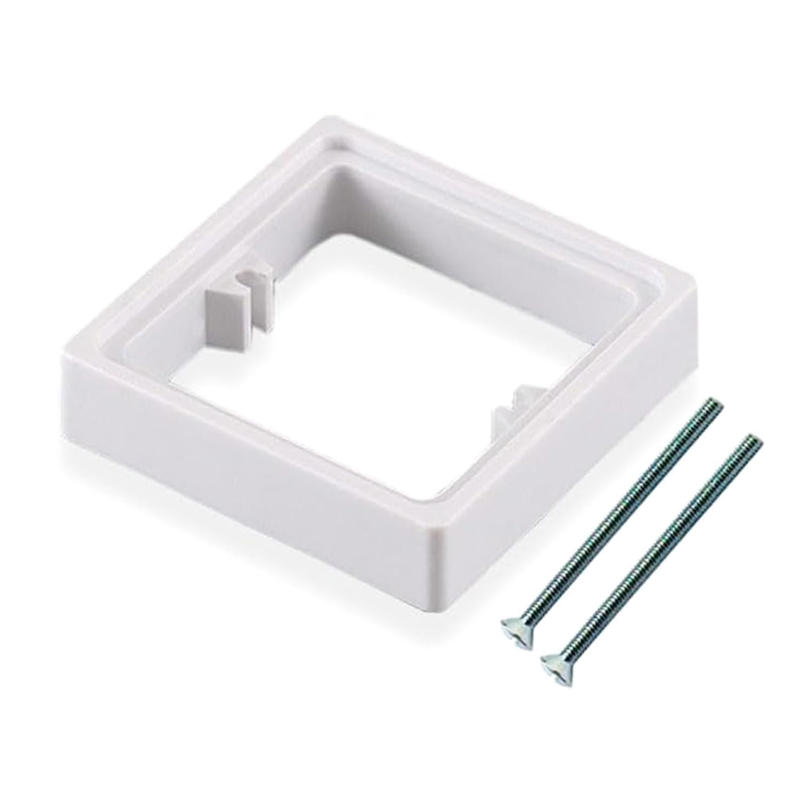 Jdieoqa White 20Mm Single Socket Spacer, Square Spacer Socket Surround Cover 1 Gang Socket Surround Upgrades For Single Light Switches Surround Bottomless Box 10Mm Height
