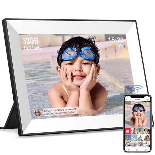 Frameo Digital Picture Frame,WiFi Slideshow Digital Photo Frame with 10.1 Inch...