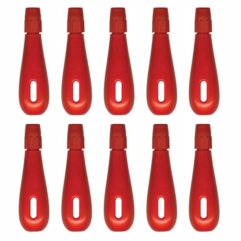 3 Ace Crafts 10 Lino Cutter Handle (Red) Plastic Handle with Adjustable Chuck to Grip Cutter Blades Securely, Useful for Arts and Crafts Work and DIY Activities (10)