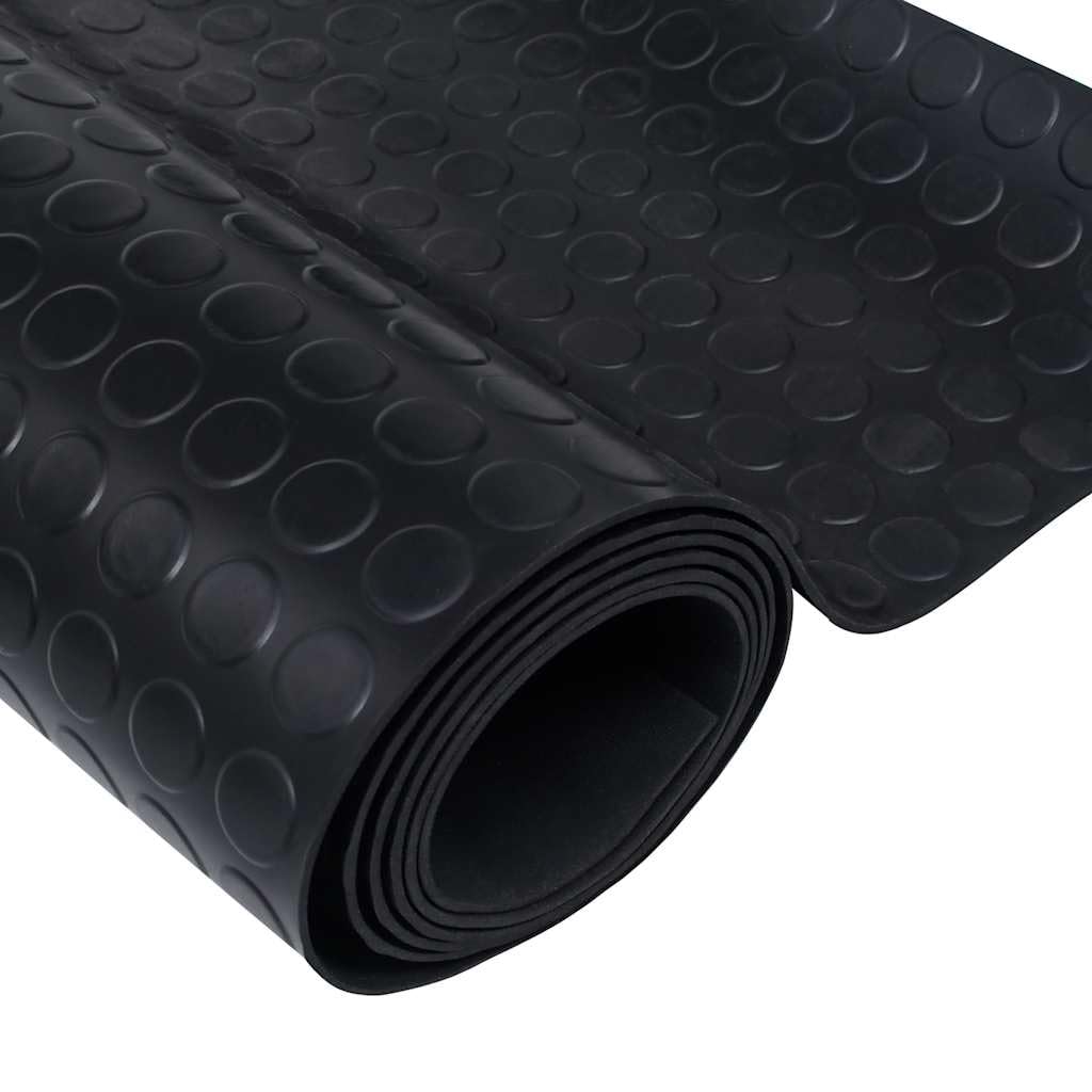 SKM Alfombrilla de Goma Antideslizante con Puntos 2x1 m,Bricolaje,Materiales de construcción,Suelos y moquetas,Negro,9.5 kg,141174