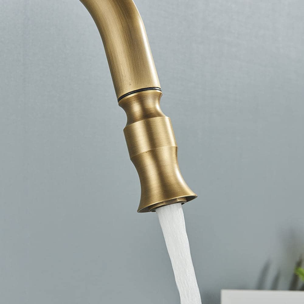 Grifo mezclador para fregadero, grifo caliente y frío, montaje en cubierta, rotación de 360 grados, diseño extraíble para cocina