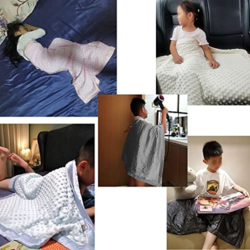 Image of Baby Soft Silk Blanket - 100% Mulberry Silk On One Layer with Minky Plush Dot Blanket Backing - Reversible Double Layer, Gift for Girls /Boys Best for Summer (28 x 40 inch, Silver Grey)