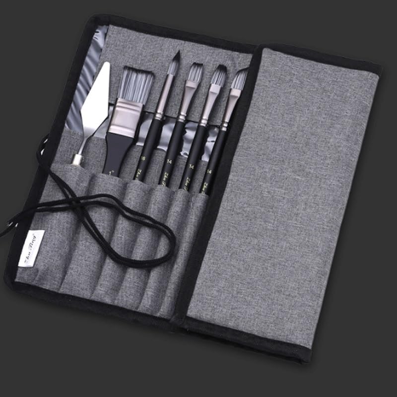 Nylon Hair Gouache Art Brush Set Solid Wood Gray Paintbrush Sets image 2