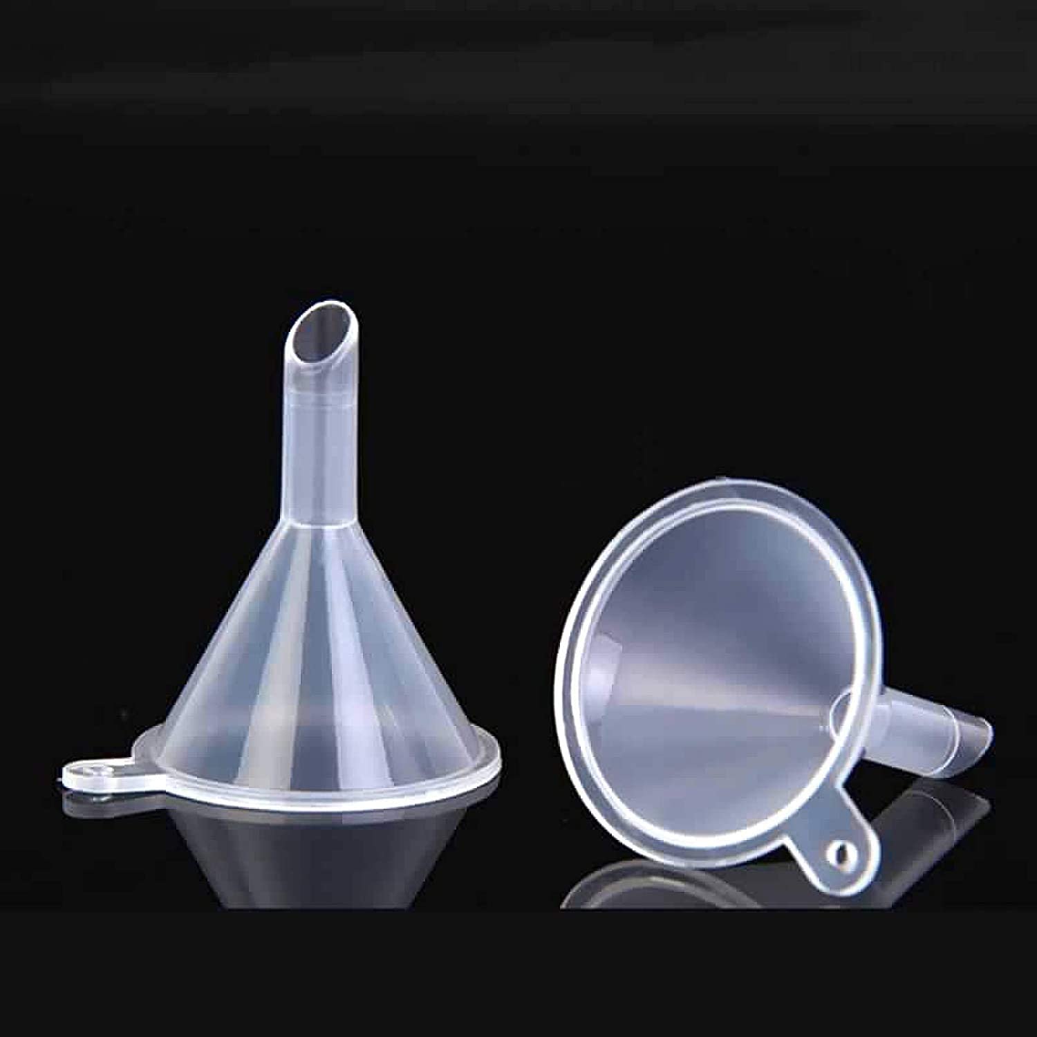 Embudo Pequeño, 24 PCS Mini Embudos de Plástico Transparente para Llenado de Botellas, Perfumes, Aceites Esenciales, Botellas de Laboratorio, Artesanía