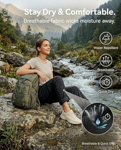 Womens Convertible Hiking Pants Zip Off,Waterproof Hiking Pants Women Lightweight Quick Dry for Camping Outdoor (Blue,X-Large) - 2
