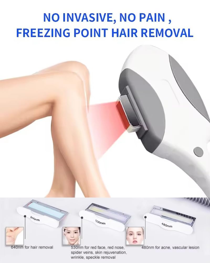 Portable Ipl Opt Elight Ice Cold Intenso Luce Pulsata Depilatore di Rimozione dei Capelli Veloce Indolore Linea Bikini Linea Depilatoria