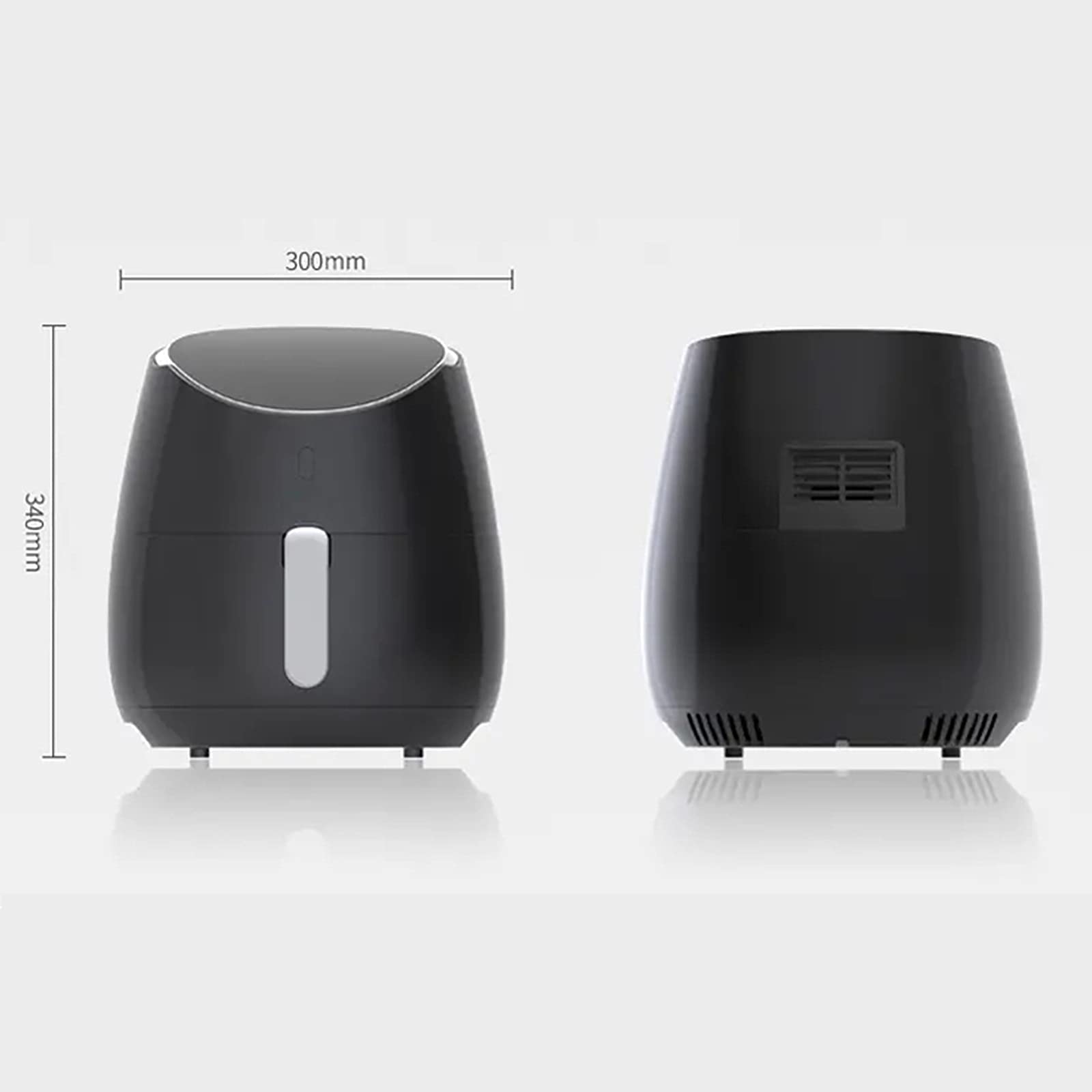 Frytkownica powietrzna Frytkownica powietrzna 5L/2000W Frytkownica powietrzna Beztłuszczowa maszyna do smażenia Frytki Narzędzie do podgrzewania lub grillowania (kolor: czarny, rozmiar: 5 l) (biały 5