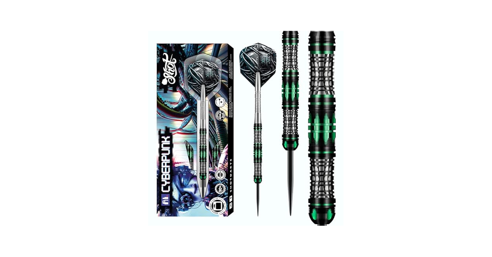 Amazon.com : Shot! Darts AI Cyberpunk 90% Tungsten Pro