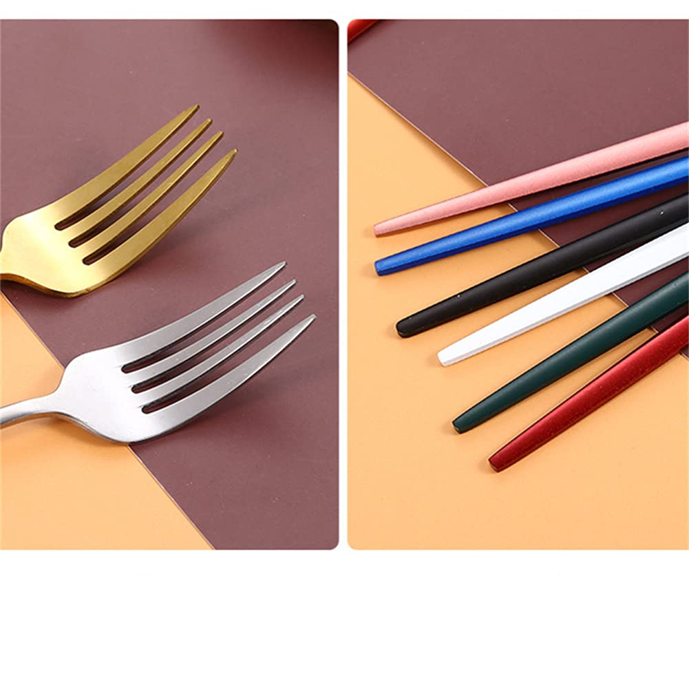 Ensembles De Couverts, Ensemble De Couverts 24 Pièces, Service pour 6, Ensemble d'argent en Acier Inoxydable pour La Maison/Bureau/De La Fête, De La Boîte-Cadeau Haut De Gamme,Pink Gold
