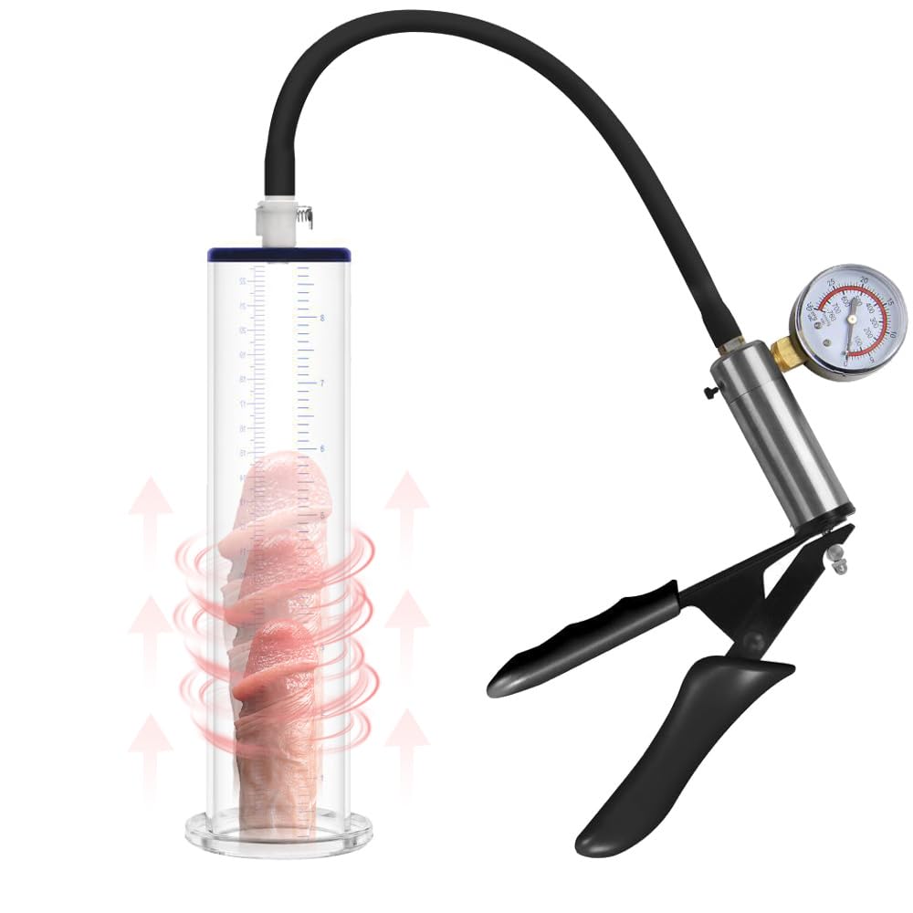 ebay penispumpe NAIXBTY Penispumpen für Männer Extrem Vakuumpumpe mit Griff und Manometer  Handpumpe Erektion Penispumpe Potenzsteigerung Penisverlängerung SM  Impotenzhilfe Sex Spielzeug für Männer (F