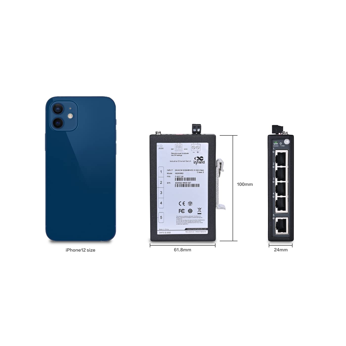 Amazon.co.jp: InHand Networks 5ポート 非管理産業用ギガビット