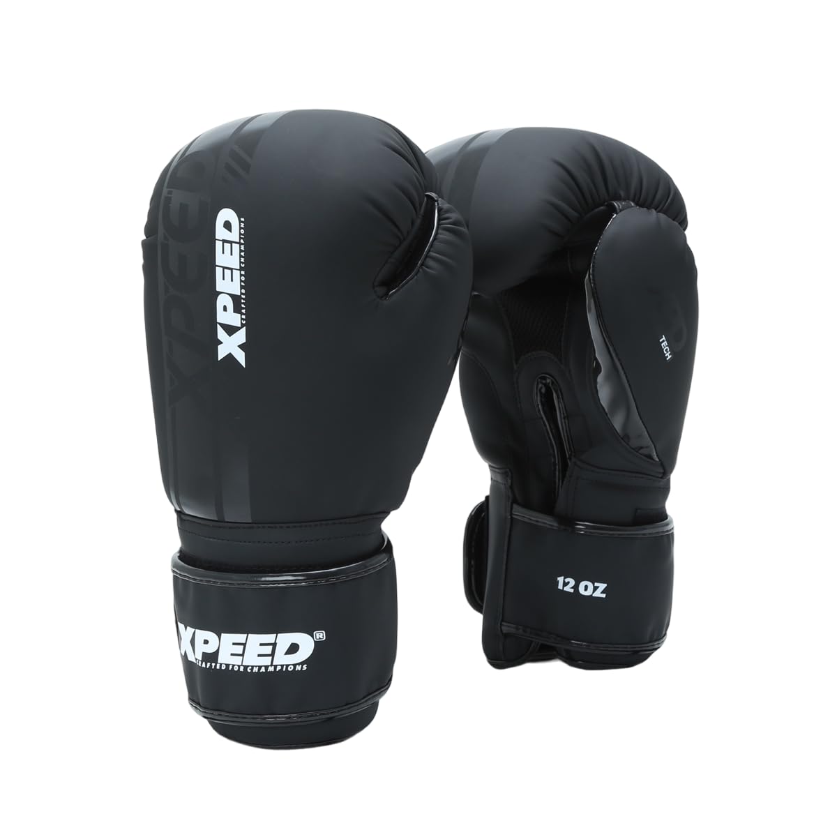 Xpeed Premium Matt PU Boxing Gloves || Soft and Comfortable || Mixed Martial Arts || Training Gloves || Bag Gloves- Black (Pair of 1) (16oz)-picture-24