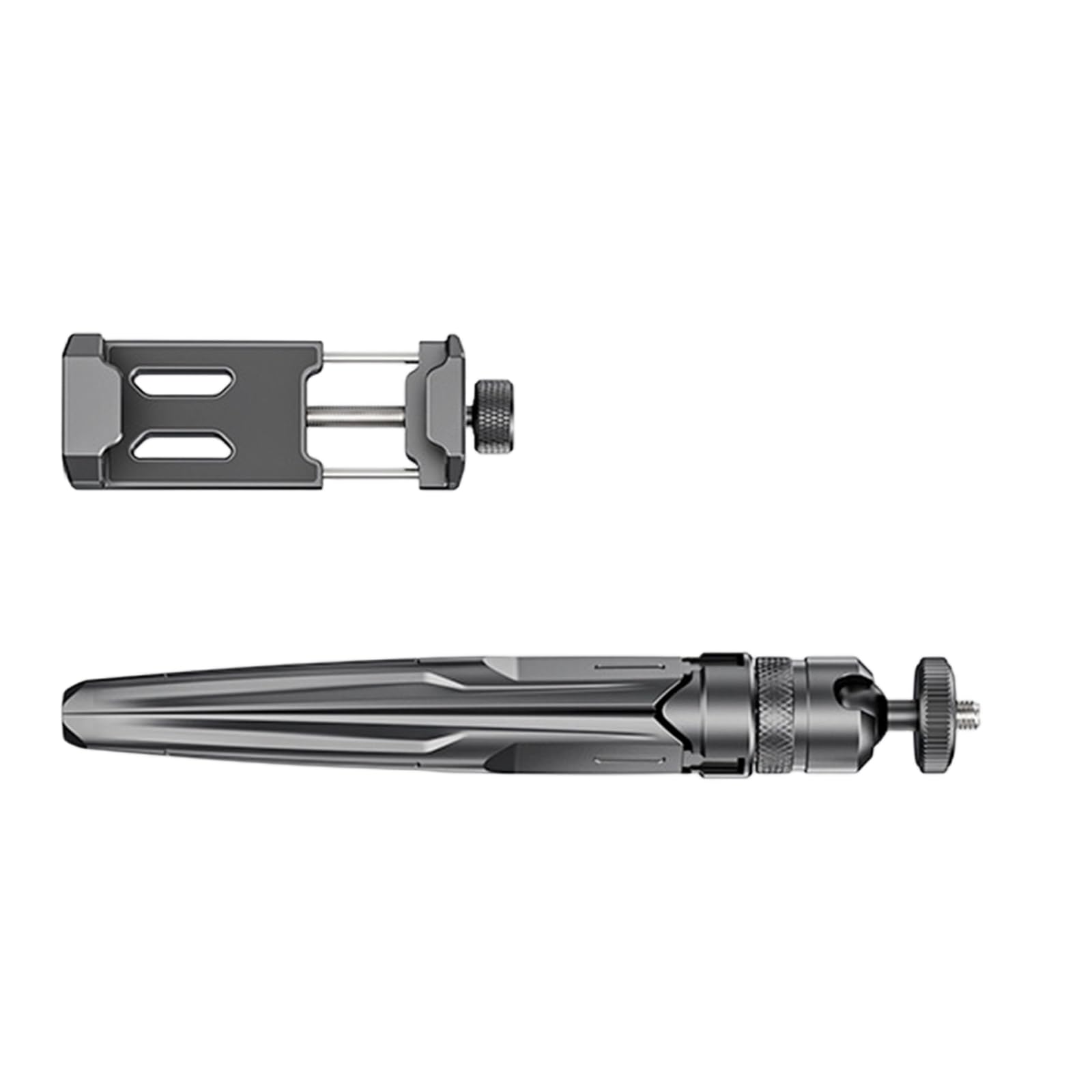 Robusto treppiede in alluminio lavorato per smartphone, Gray