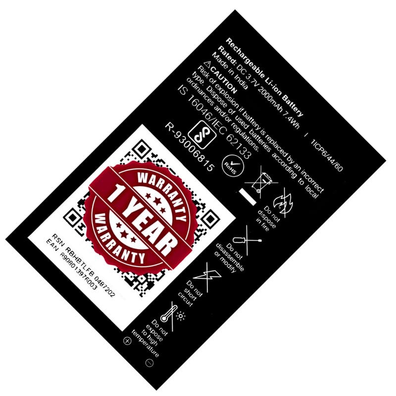 Image of Original 2000 mAh Battery for LYF Jio Phone (All Jio Keypad Phones) Battery - (2000mAh) - 1 Year Warranty MC1