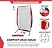 PowerNet Portable Baseball Practice Net for Pitching and Hitting, Softball Pitching Net, Pop Up Batting Cage Net Coach Shield from Errant Throws, Backyard Outdoor Training, 7 FT I-Frame Screen (Red)