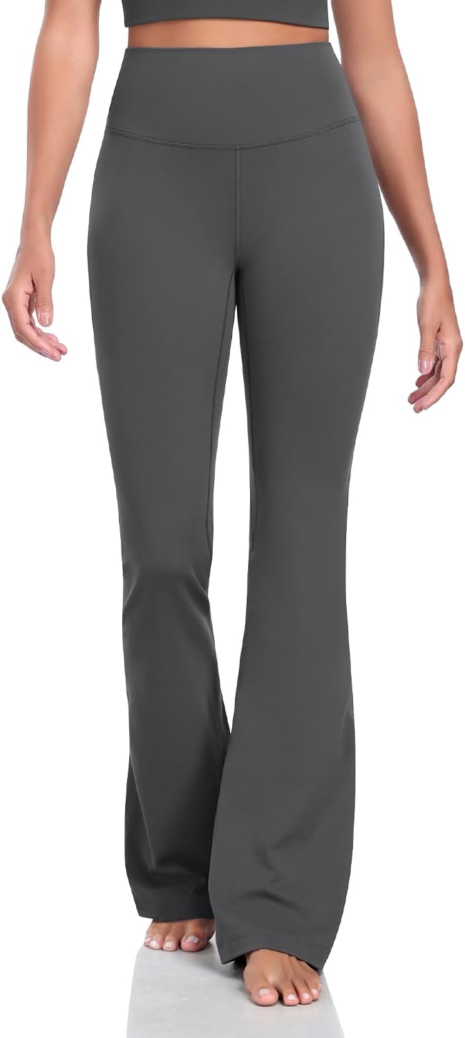 HeyNuts Harmony Flare Leggings 29"/30.5"/32.5"/34.5", High Waisted Tummy Control Wide Leg Bootcut Yoga Pants Lounge Soft - Image 4