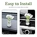 HJZHII 3Pcs Daisy Flower Car Accessories for Women, Daisy Cute Car Dashboard Decorations Car Interior Aesthetic Accessories