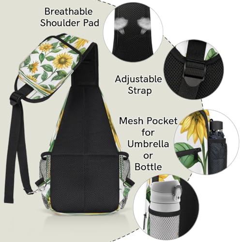 Bolso tipo sling unisex para senderismo y viaje 7.9x3.5x14.2 pulg miniatura 4