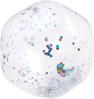 ibasenice Inflatable Beach Ball Clear Beach Balls Glitter Beach Ball Photo Props Toy Ball Sequin Ball Sequins
