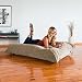 Jaxx Bean Bags Jaxx 5.5 ft Saxx Bean Bag Pillow, Premium Chenille - Beige