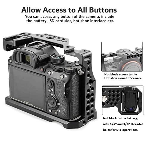 Image of A7iii /A7riii /A7m3 /A7R Mark III /ILCE-7RM3 Camera Cage Rig