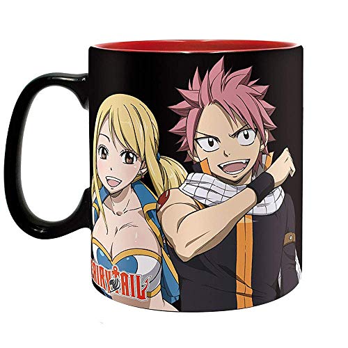 ABYstyle - Fairy-waist - Taza 460 ml Lucy, Natsu & Emblem miniatura 3